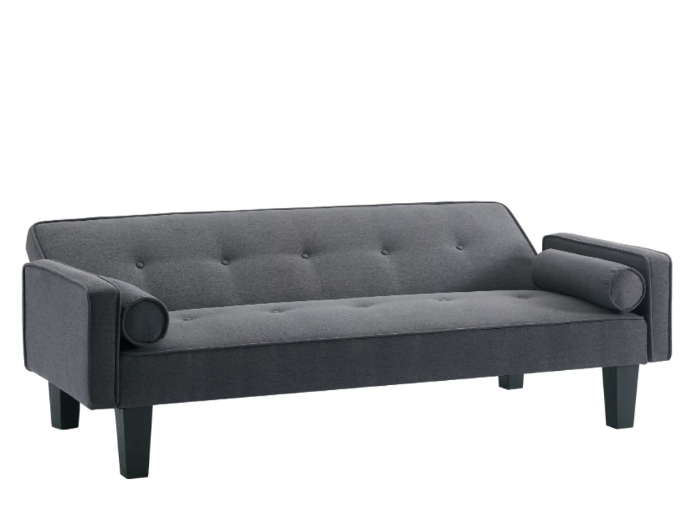 LUXE Button Tufted Sofa - Premium Dark Gray Collection