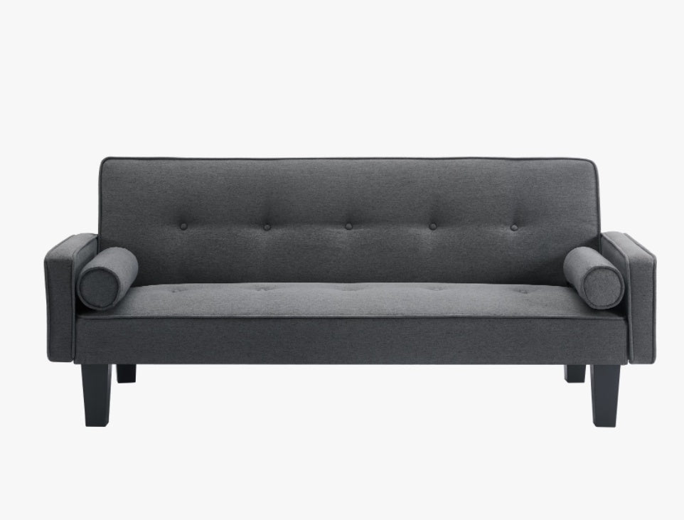 LUXE Button Tufted Sofa - Premium Dark Gray Collection