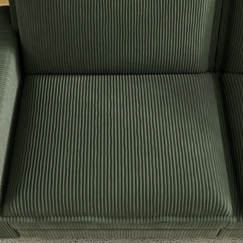 LUXE L-Shaped Sectional Sofa with Ottoman - Premium Corduroy Collection