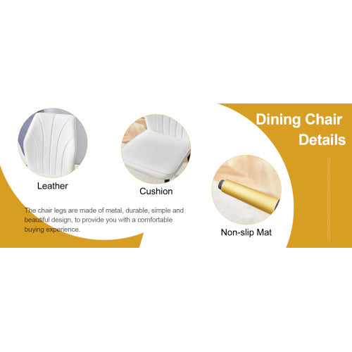 4 Modern Dining Chairs With Stylish PU Patterned