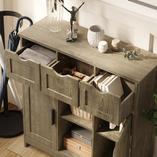 Accent Cabinet for Living Room - Gray StorageBh