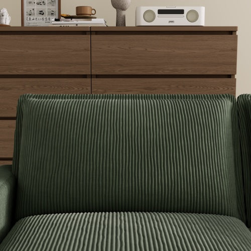 LUXE L-Shaped Sectional Sofa with Ottoman - Premium Corduroy Collection