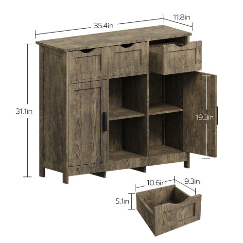 Accent Cabinet for Living Room - Gray StorageBh