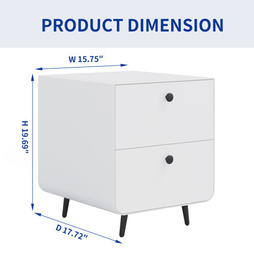 Steel Cabinet with 2 Drawers - Circular Handle